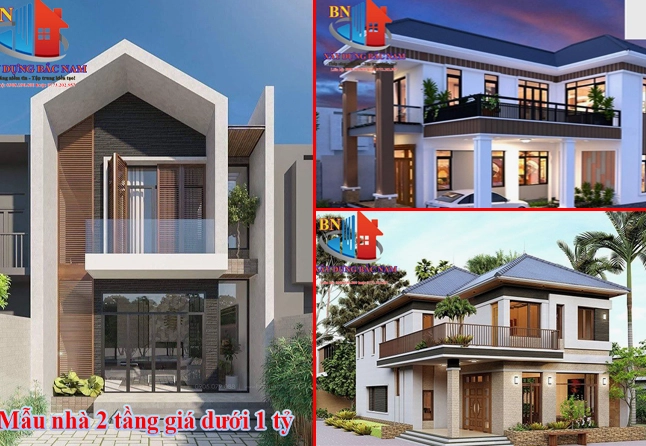 14+ Mẫu nhà 2 tầng đẹp giá 1 tỷ 2026 hiện đại, tiện nghi nhất