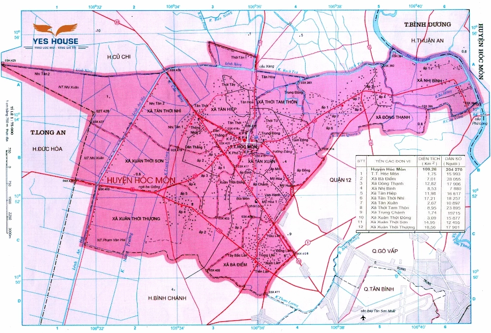Bản đồ quy hoạch huyện Hóc Môn giai đoạn 2021-2030