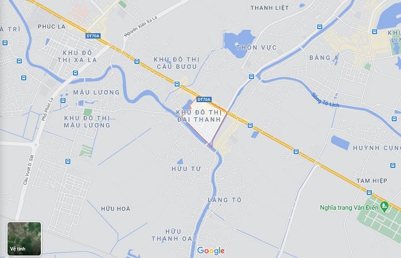 Bản đồ vị trí chiến lược của Khu Đô Thị Đại Thanh