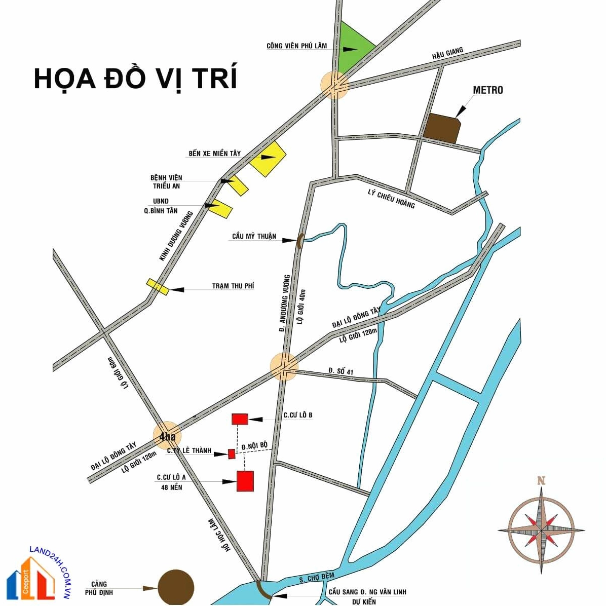 Bản đồ vị trí chung cư Lê Thành Tân Tạo