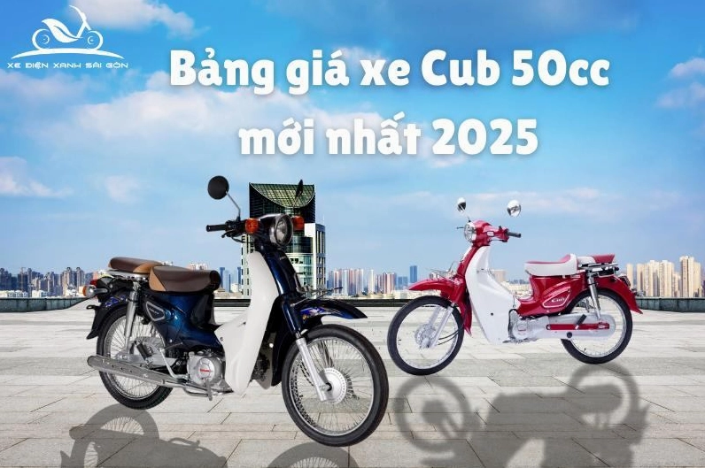 Bảng giá các mẫu xe cub 50cc phổ biến trên thị trường