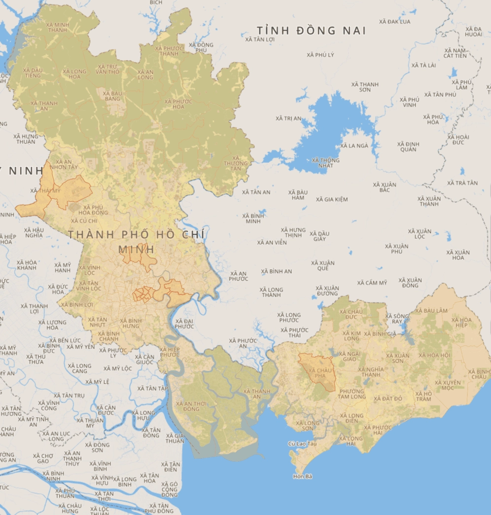 Chi tiết bản đồ TPHCM sau sáp nhập đơn vị hành chính