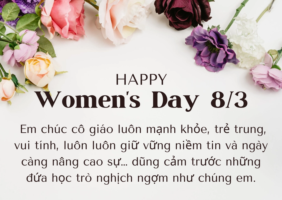 Lời chúc mừng 8/3 hay, ý nghĩa