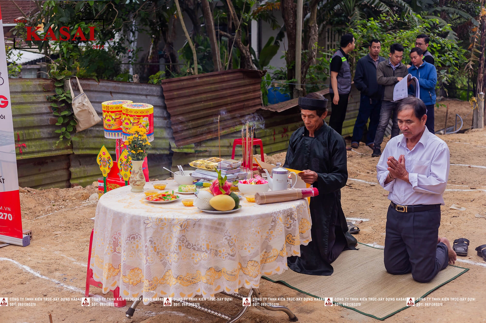 Mâm cúng động thổ đơn giản chuẩn bị bày biện