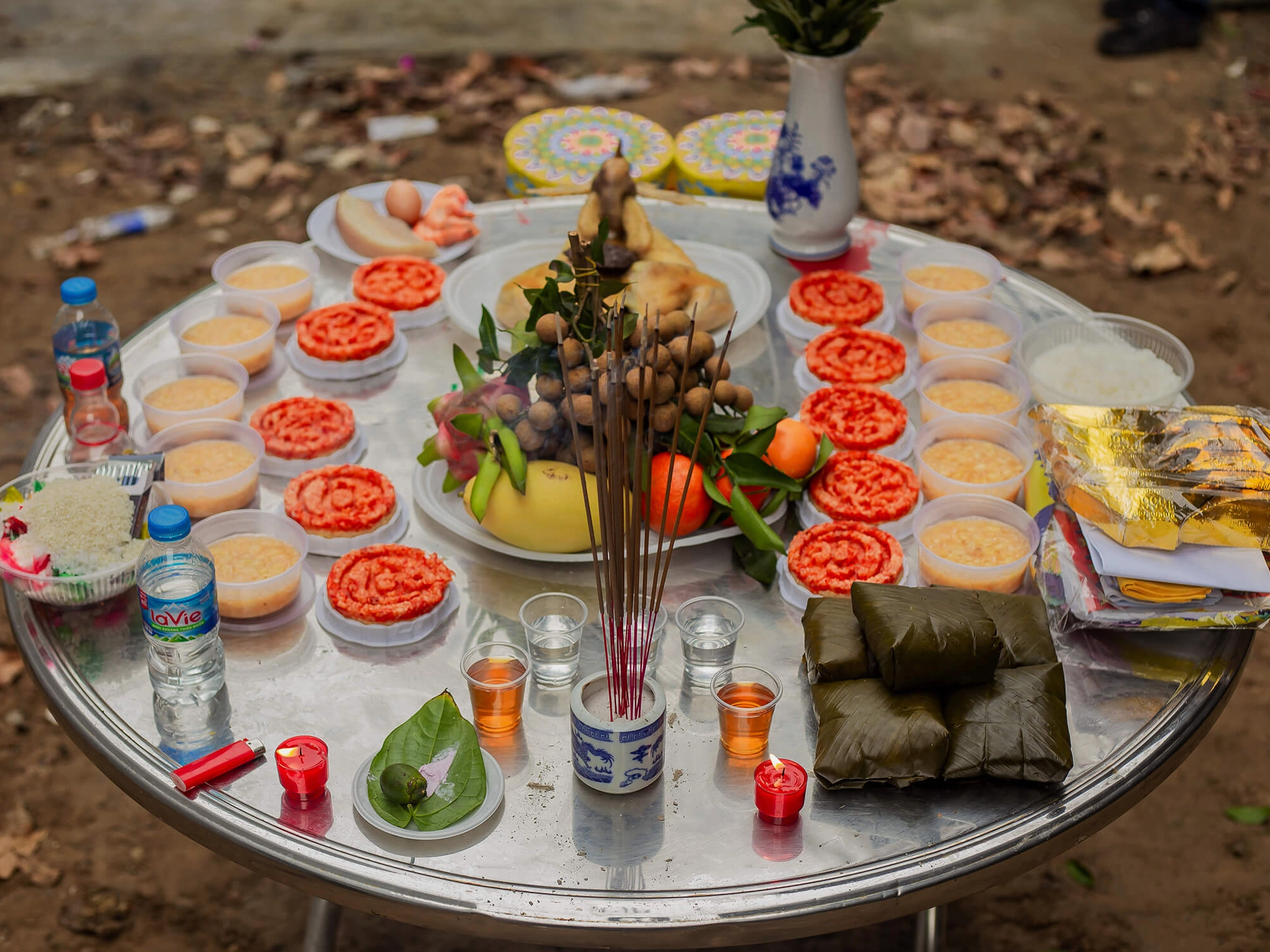 Mâm cúng động thổ xây nhà đầy đủ