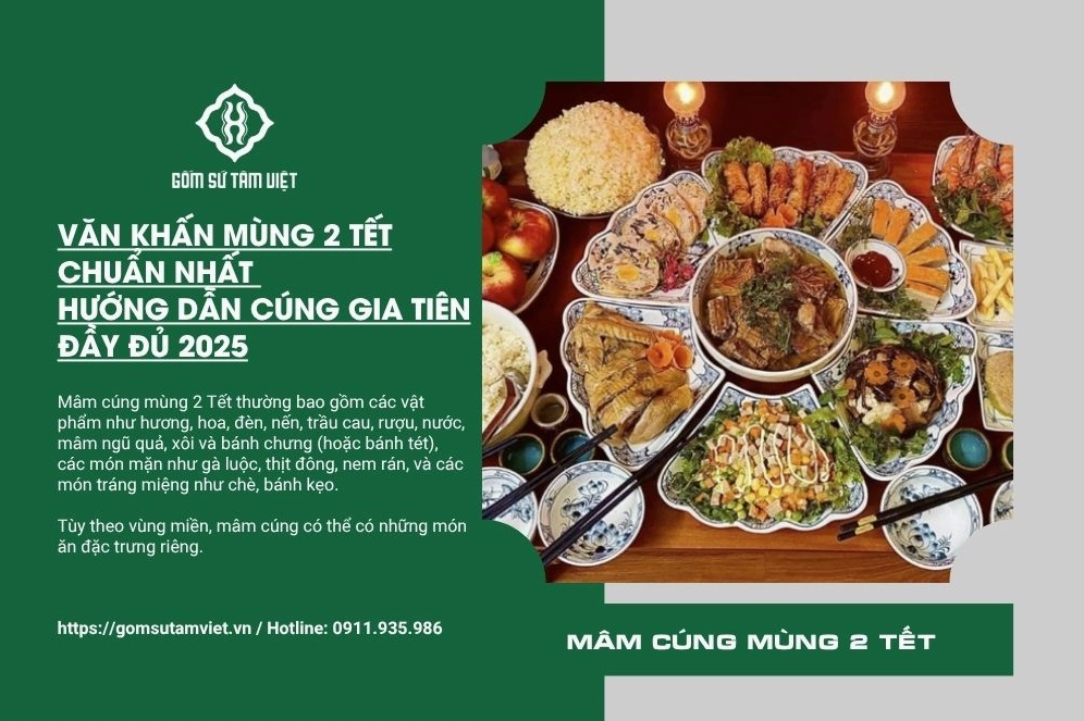 Mâm cúng mùng 2 tết đầy đủ tươm tất