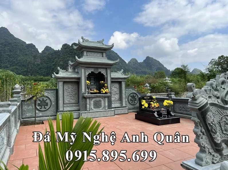 Mẫu lăng mộ đá tại Hòa Bình cho bố mẹ, ông bà trang nghiêm