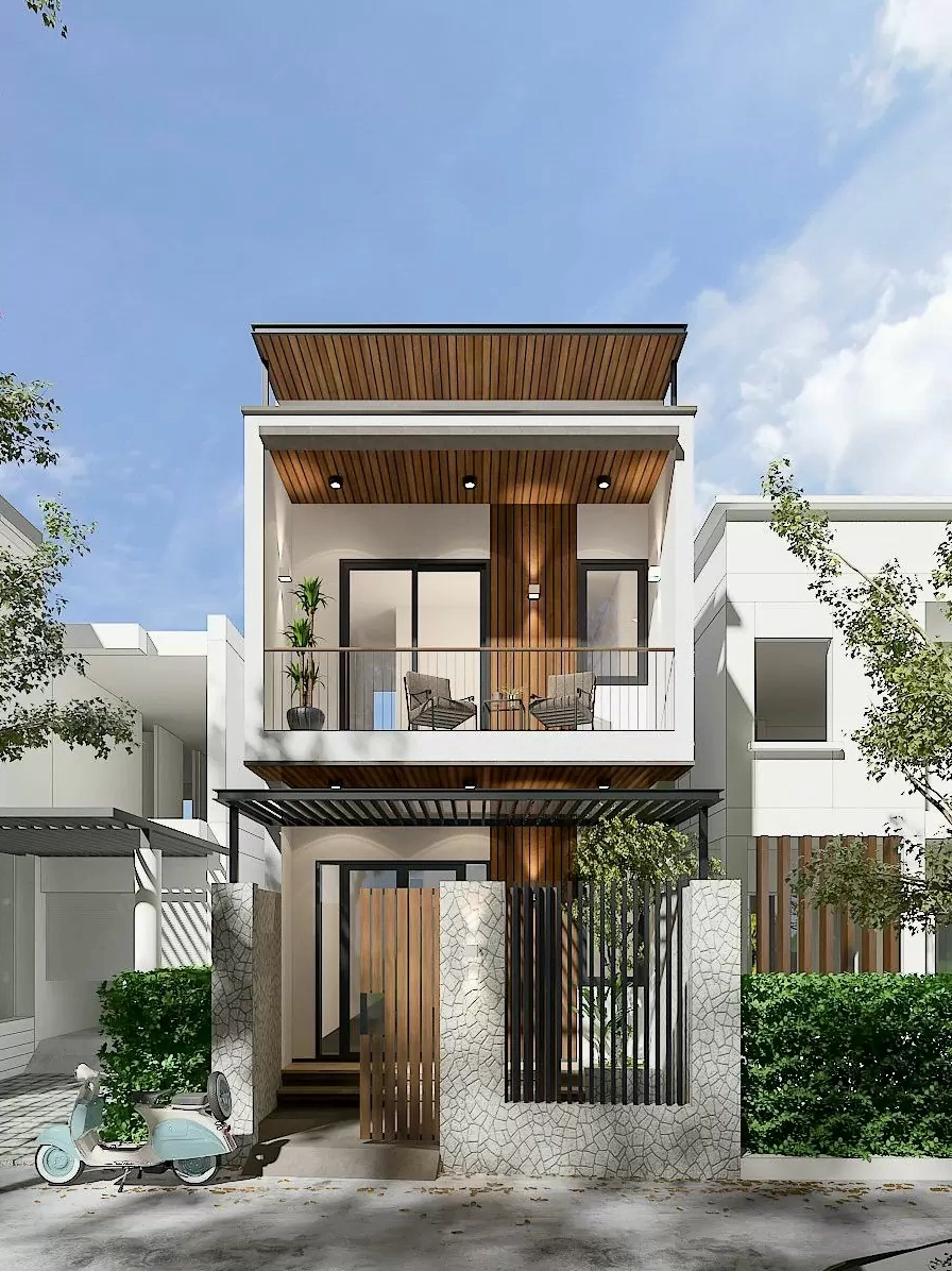 Mẫu nhà 1 trệt 1 lầu 4x20 hiện đại sang trọng