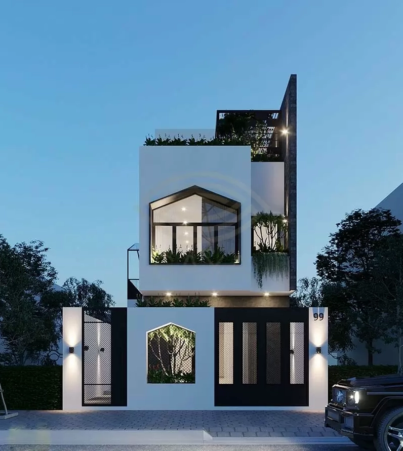 Mẫu nhà 1 trệt 1 lầu 6x15 hiện đại, tiện nghi