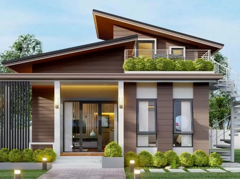 Mẫu nhà cấp 4 mái lệch đẹp, độc đáo, ấn tượng