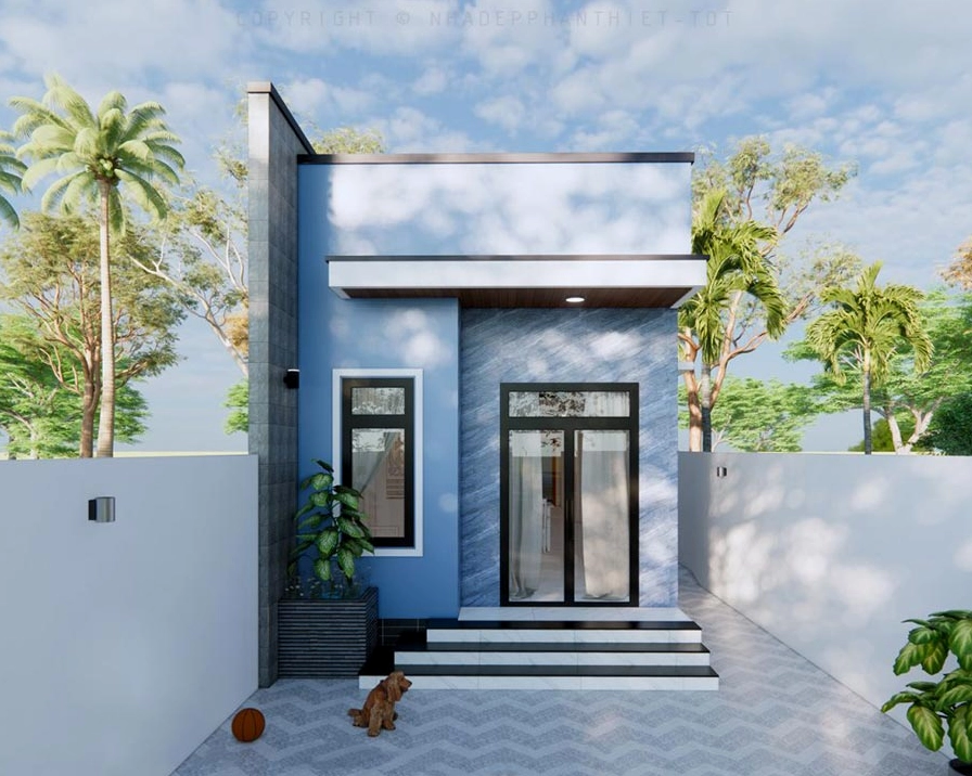 Mẫu nhà cấp 4 mái tôn 300 triệu