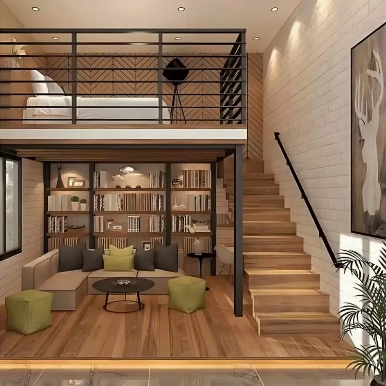 Mẫu nhà gác lửng 3 phòng ngủ 400 triệu