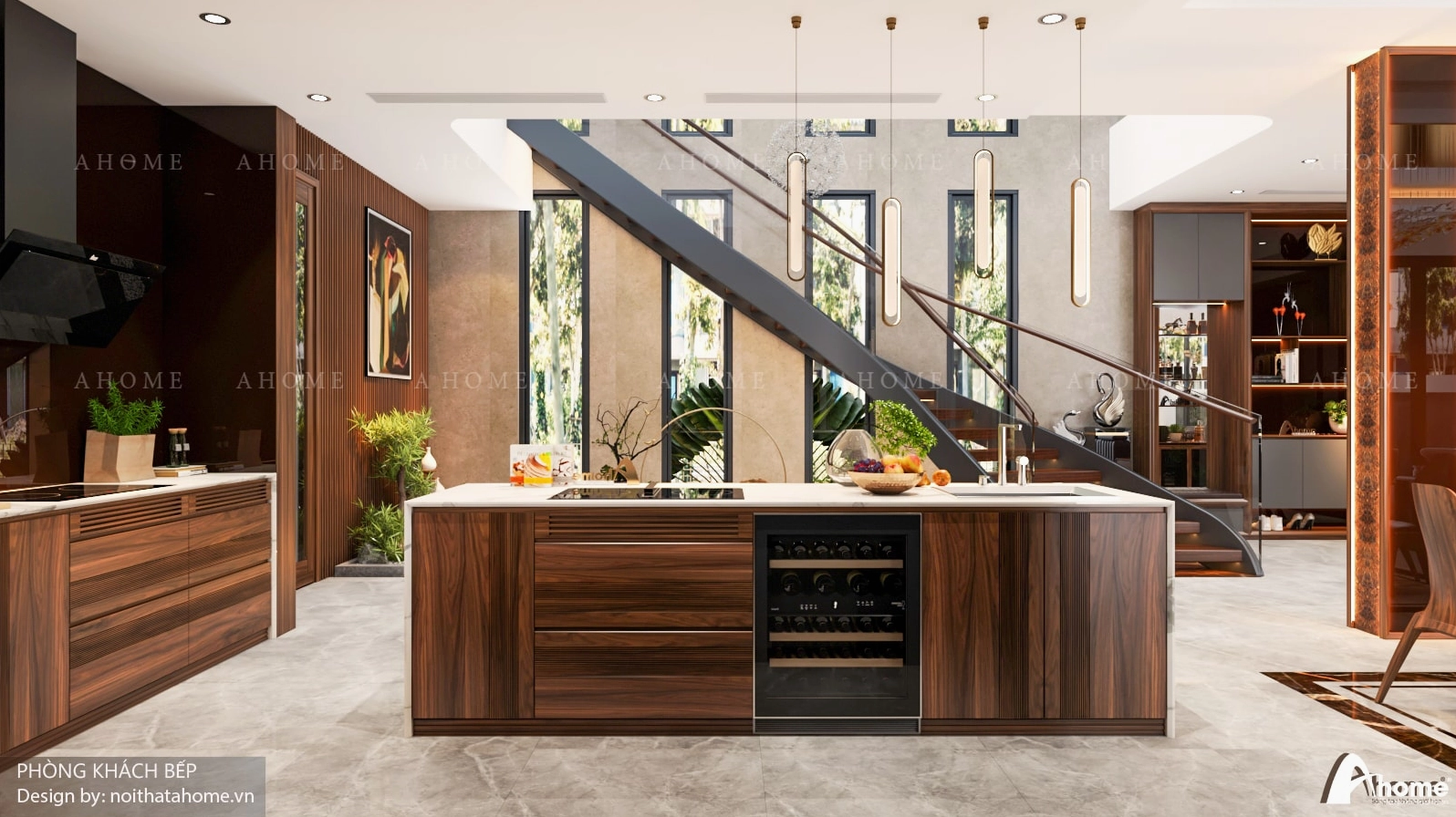 Mẫu tủ bếp sang trọng, hiện đại, tối ưu công năng sử dụng