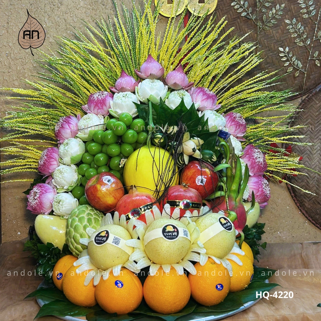 Mẹt Hoa Quả Size 50cm chuẩn bị cho lễ cúng