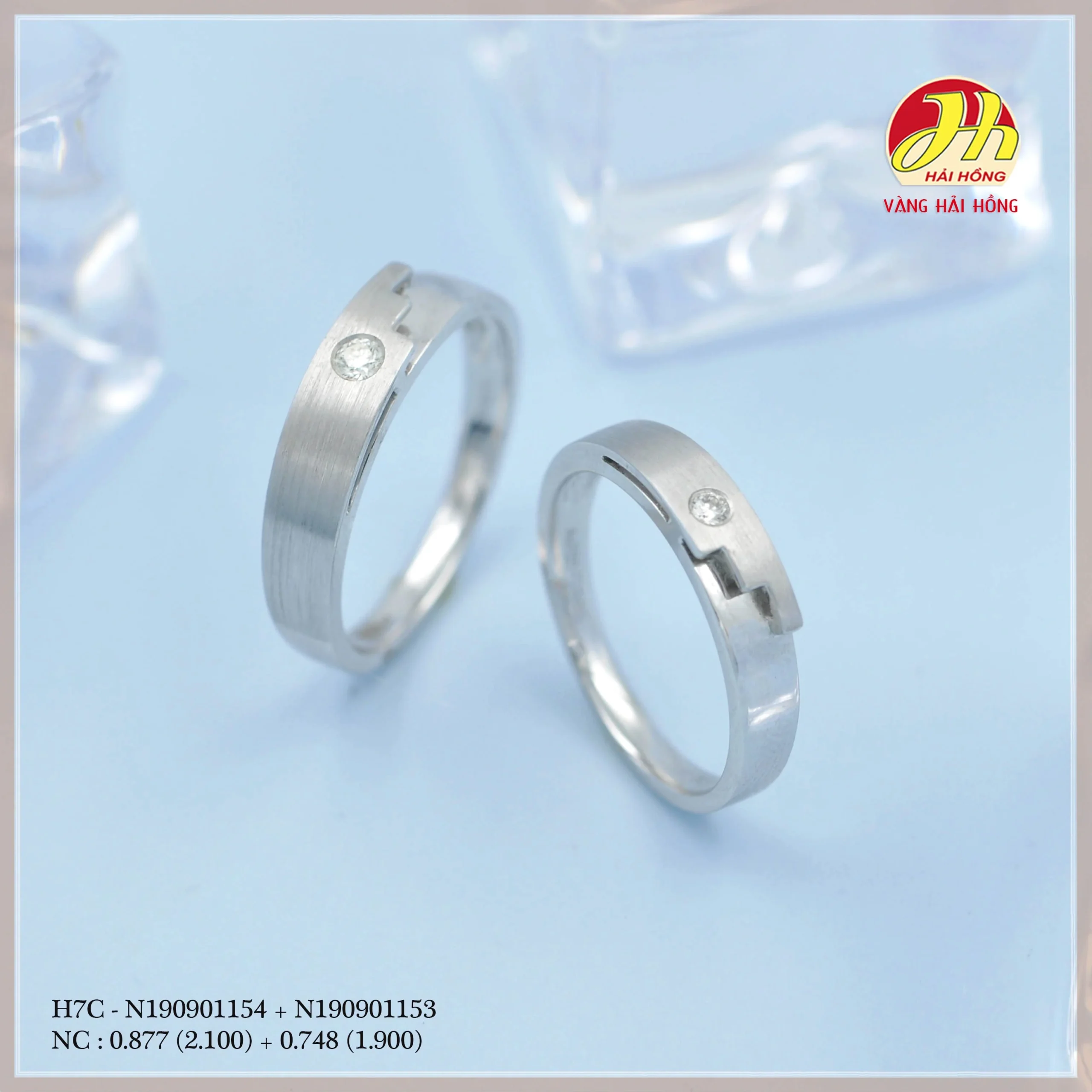 Nhẫn cưới vàng 18K thanh lịch