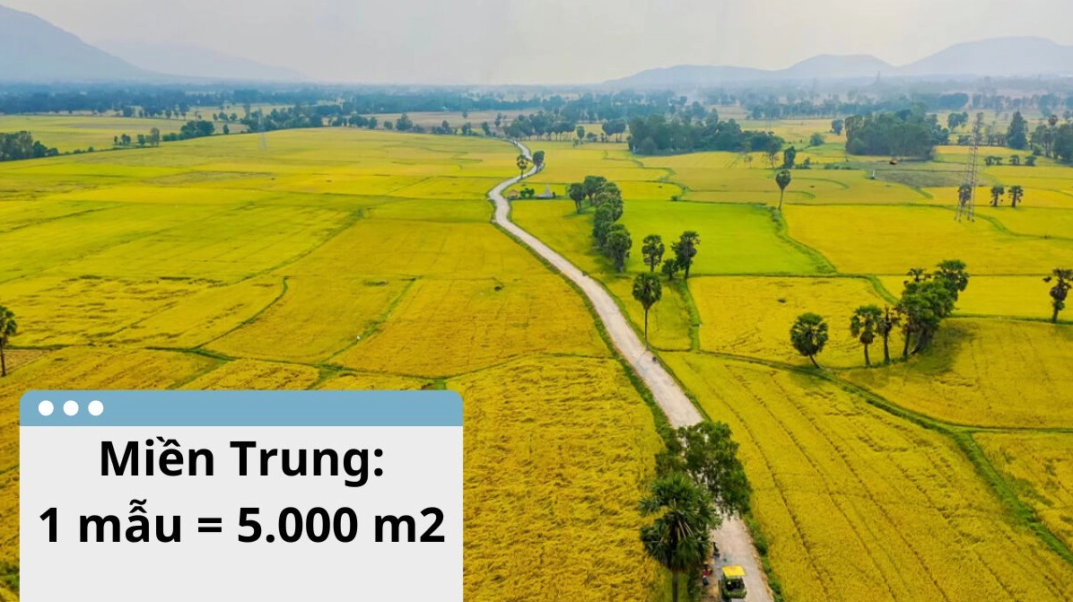 Quy đổi 1 mẫu bằng bao nhiêu m2 tại miền Trung Việt Nam