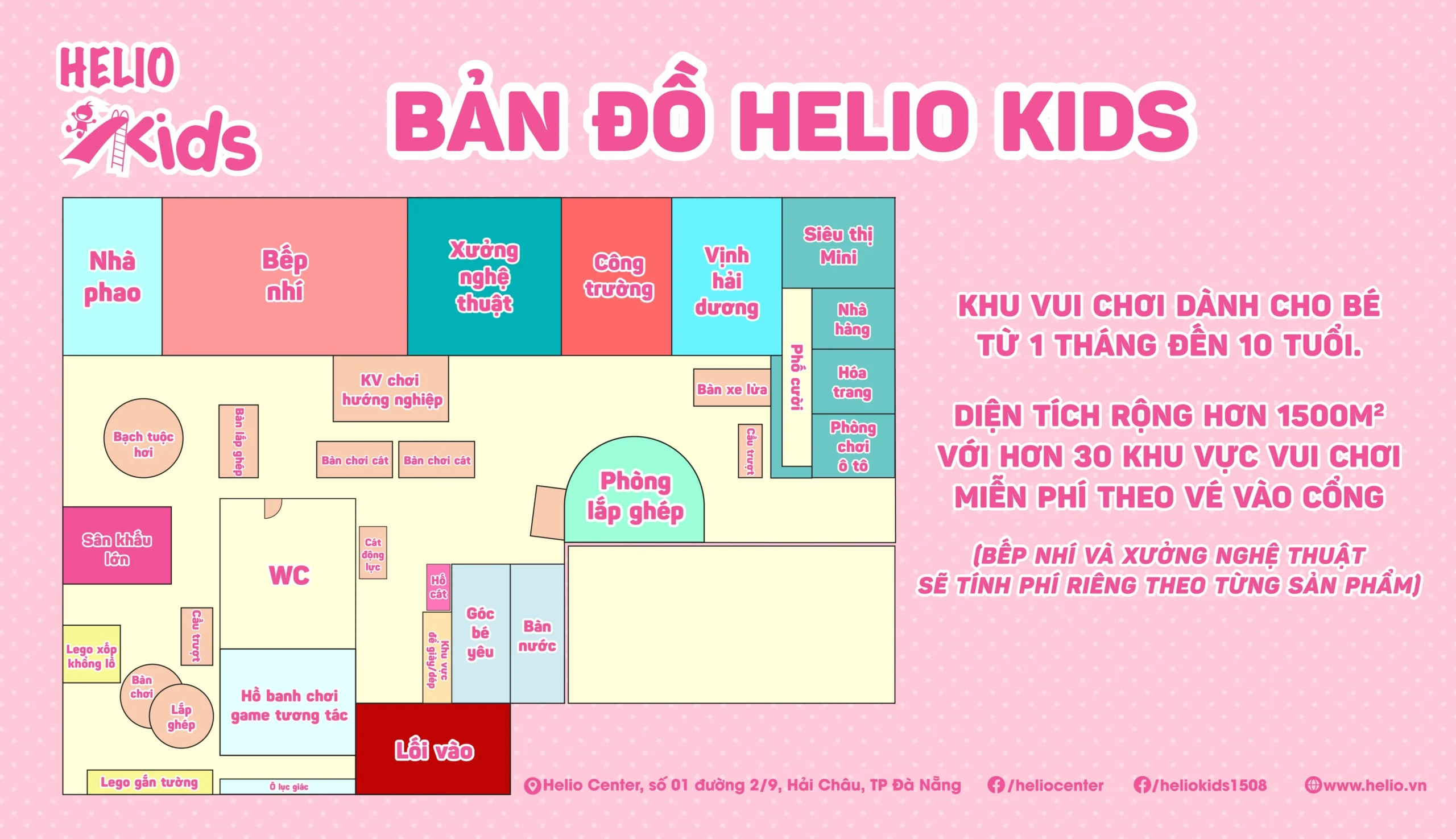 Sơ đồ khu Helio Kids