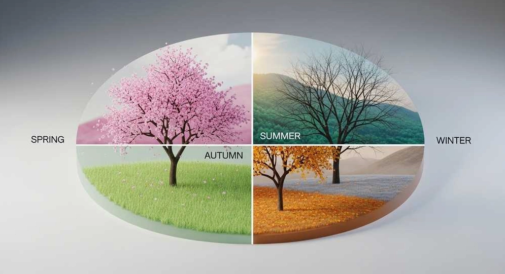 Sự phân hóa rõ rệt qua bốn mùa trong năm