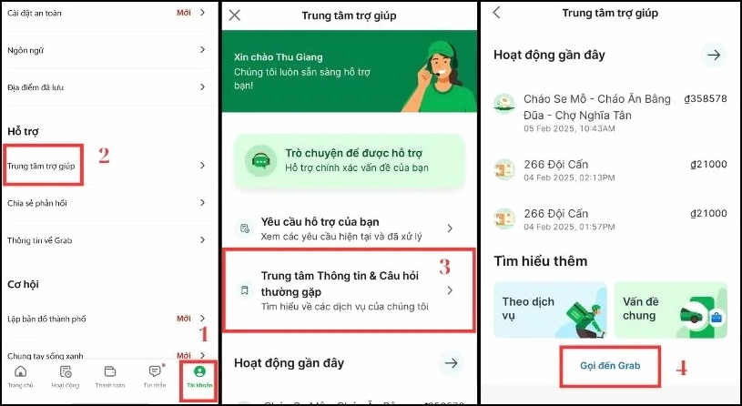 tổng đài grabfood