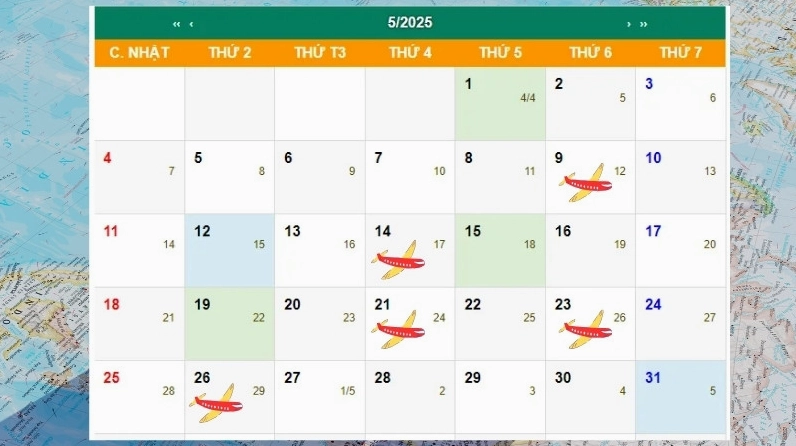 Tổng quan các ngày tốt xuất hành trong tháng 5