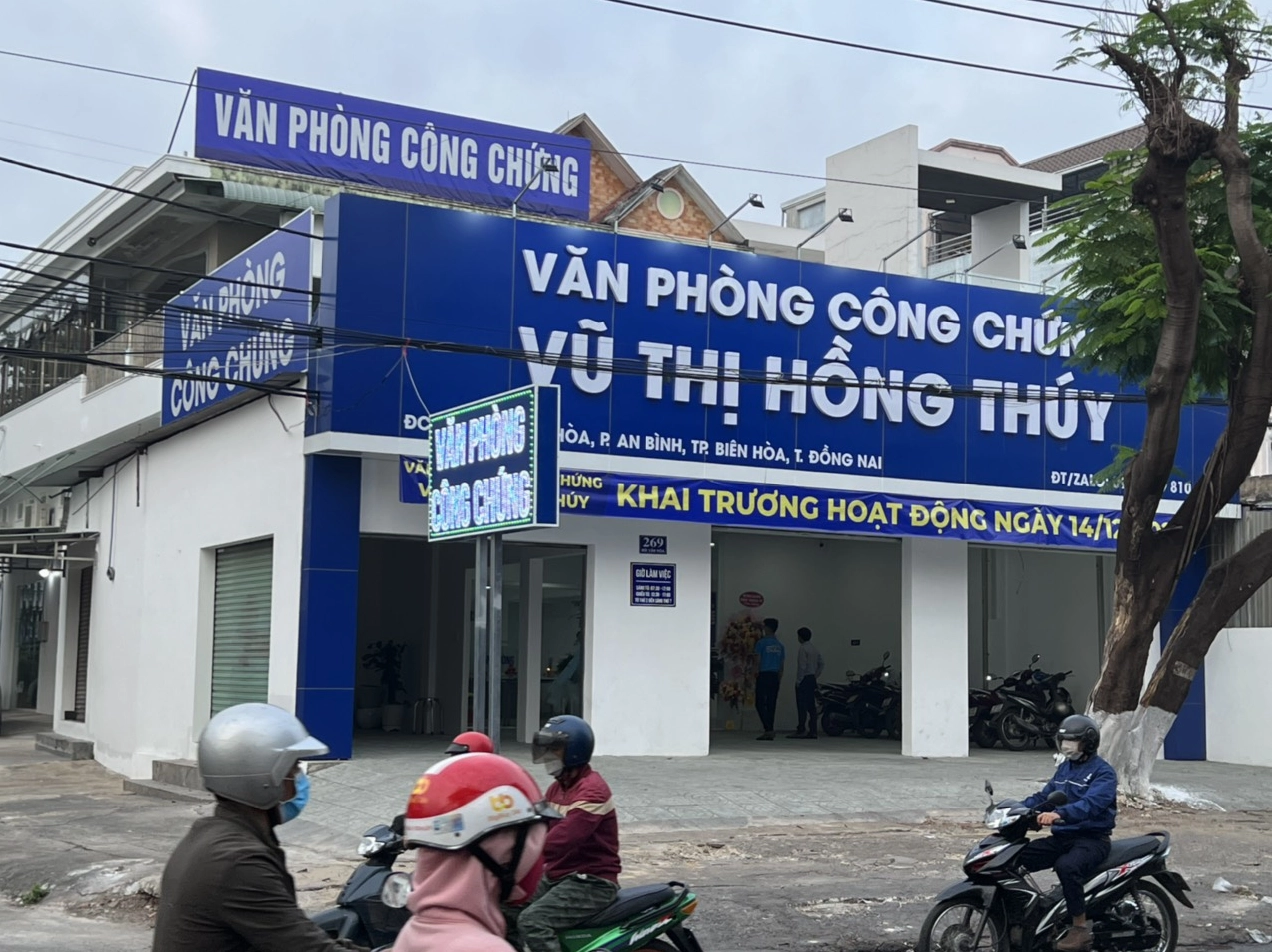 Văn phòng công chứng Vũ Thị Hồng Thúy tại Biên Hòa, Đồng Nai - một ví dụ về cơ sở chuyên nghiệp