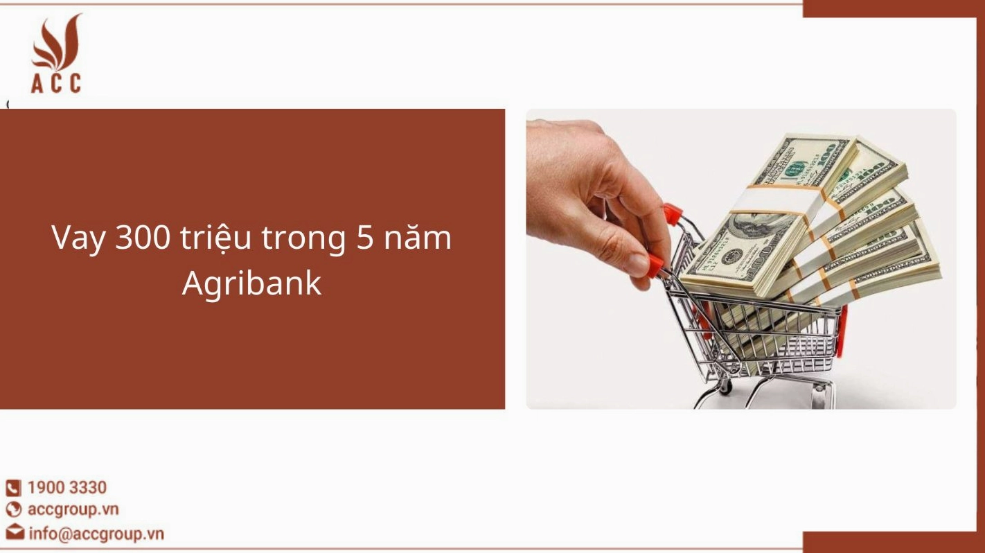 Vay 300 triệu trong 5 năm Agribank
