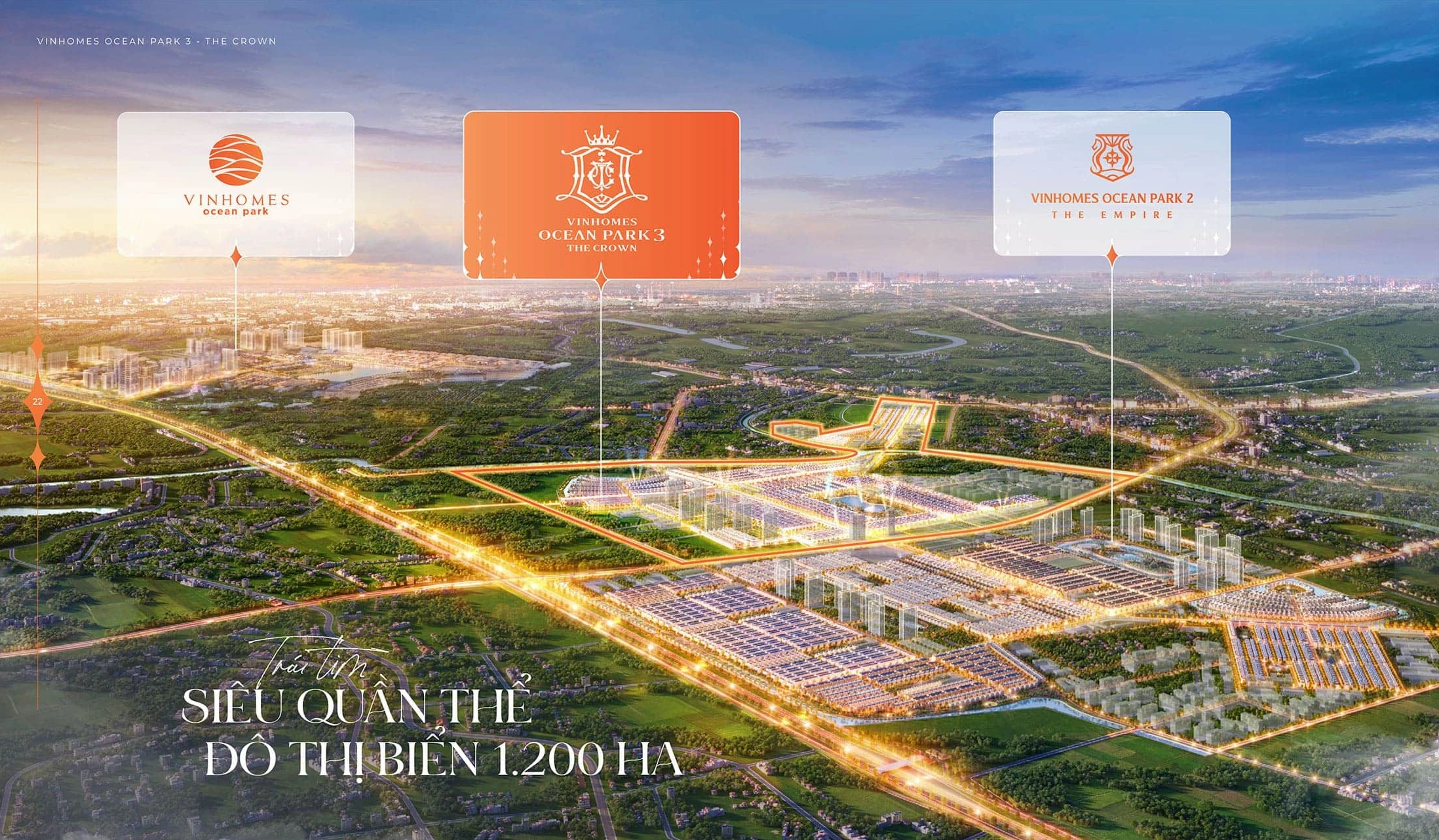 Vị trí 3 đại đô thị Vinhomes Ocean Park.